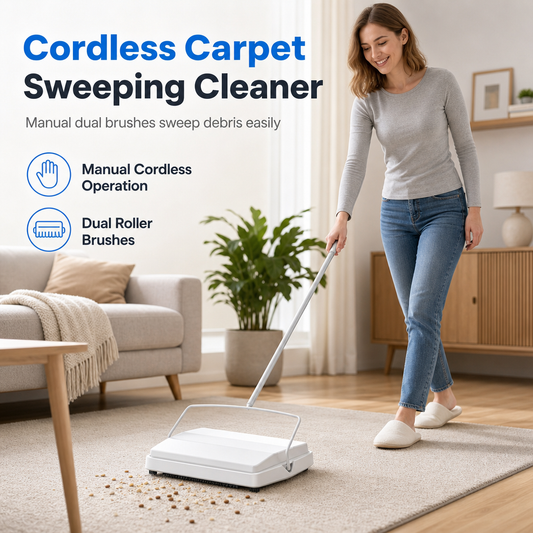 🎃Halloween Deal 50% OFF!🧹Hand Push Manual Carpet Sweeper
