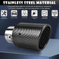 🔥 LED Exhaust Muffler Tip: Fire-Breathing Effect, Carbon Fiber, Noise Reduction, Universal Fit, Red/Blue