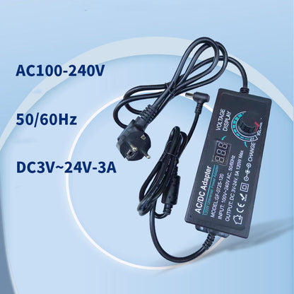 ⏳🔥LIMITED-TIME 50% OFF! ⏰Adjustable 3V-24V 3A Universal AC/DC Power Adapter🔋⚡️