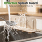 Foldable Sink Splash Guard with Suction Cups