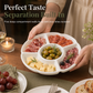 White Melamine 5-Compartment Round Snack Serving Plate
