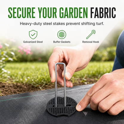 🌿 50% OFF NOW! 🔩 Galvanized Landscape Staples – With Gaskets, Rust-Resistant & Heavy-Duty – Secure Weed Barriers & Garden Fabric 🛡️