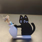 Cute Cat Whiskers & Hair Collection Black Cat Vase Fridge Magnets Acrylic Magnetic Cat Push Bottle Design Cat Souvenirs Vase Can Be Used for Flower Arrangement Multi-Purpose Fun Decor