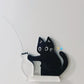 Cute Cat Whiskers & Hair Collection Black Cat Vase Fridge Magnets Acrylic Magnetic Cat Push Bottle Design Cat Souvenirs Vase Can Be Used for Flower Arrangement Multi-Purpose Fun Decor