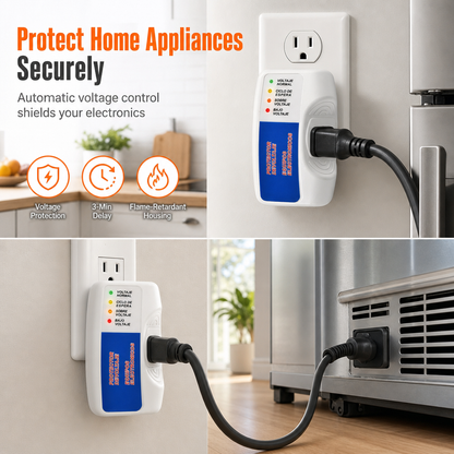 US Plug Over Under Voltage Protector Socket