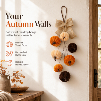 Halloween Pumpkin Bowknot Hanging Decoration
