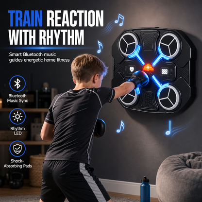 🥳2026 HOT SALE🥳💞50K+ SOLD! 🥊🎵 Music Boxing Machine for Kids with Gloves, Interactive Boxing Toys for Kids Wall Mounted Smart Bluetooth Punching Boxing Training Sport Toys for Kids 🛡️💪