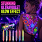 Dual-Tip UV Neon Face & Body Paint Markers Set