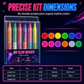 Dual-Tip UV Neon Face & Body Paint Markers Set