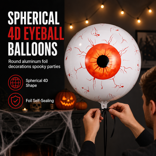 22-Inch 4D Eyeball Balloons for Halloween Decorations