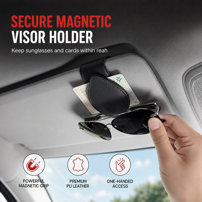 Universal Portable Car Sunglasses Holder & Ticket Card Clip