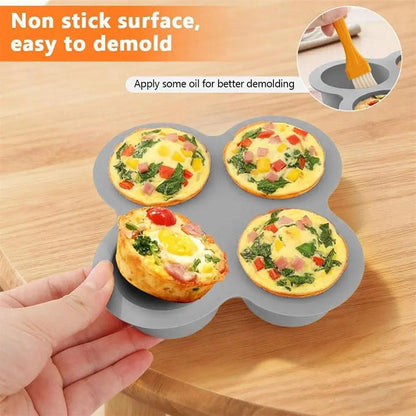 🧁✨ 4-Cavity Silicone Baking Mold – Bake & Release 4 Treats at Once