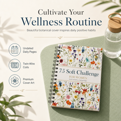 Undated A5 75-Day Soft Challenge Planner and Daily Habit Journal
