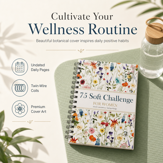 Undated A5 75-Day Soft Challenge Planner and Daily Habit Journal