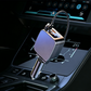7 in 1 Retractable Car Charger 120W Super Fast Charging PD 20W USB A 65W 3 Tangle Free Retractable Cables Charge 7 Devices Simultaneously Starry Sky Light 1 Click Galaxy Projector LED Voltage Display Smart Chip Universal for iPhone Samsung Android iPad su
