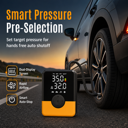 Portable Cordless Car Tire Inflator 4500mAh Rechargeable Electric Air Pump Handheld Emergency Tyre Pump