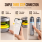 2026 Newest Portable Bluetooth Karaoke Audio Speaker System - Mini Speaker with Magnetic Phone Stand, 2 Wireless Lavalier Mics, Lyrics Display, LED Light, TF Card Input, TWS Support