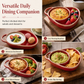 🥳2026 HOT SALE🥳💞50K+ SOLD! 🍲✨ 50% OFF! Retro Ceramic Divided Baking Dish – vintage embossed design, dual compartments keep dips & sides separate, microwave safe. Elegant dining for every occasion! ❤️✅