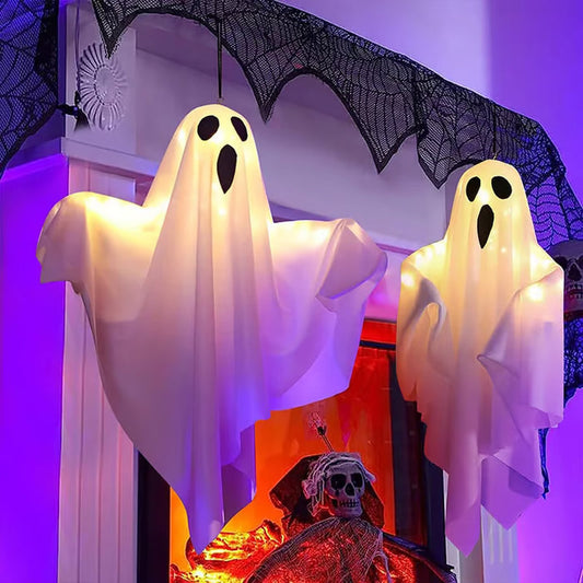 👻 50% OFF | Light-Up Hanging Ghost – 3 Lighting Modes & Halloween Party Decor