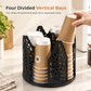 Rotating Disposable Paper Cup Holder Dispenser Plastic Desktop Storage Rack for Coffee and Milk Tea Cups