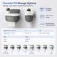 Punch Free Wall Mounted Bathroom Toilet Paper Holder and Tissue Dispenser with Storage Shelf