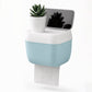 Punch Free Wall Mounted Bathroom Toilet Paper Holder and Tissue Dispenser with Storage Shelf
