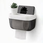 Punch Free Wall Mounted Bathroom Toilet Paper Holder and Tissue Dispenser with Storage Shelf