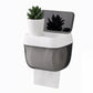 Punch Free Wall Mounted Bathroom Toilet Paper Holder and Tissue Dispenser with Storage Shelf