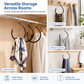 5 Pack Non-Slip Dipped Ring Scarf Hangers Multifunctional Household Organizers for Scarves Ties Belts and Towels