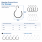 5 Pack Non-Slip Dipped Ring Scarf Hangers Multifunctional Household Organizers for Scarves Ties Belts and Towels