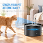 Silent Cat Water Fountain, 3.2L Automatic Water Bowl with Ultra-Quiet Copper Spout, Soft Blue LED Night Light, 6-Layer Filter Care, Odor-Cut Carbon, Hair & Odor Filters, Wired Plug-In Gravity Feeder for Clean Hydration