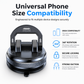 Foldable Rotatable Car Phone Mount with Sticky Vacuum Suction Cup for Dashboard